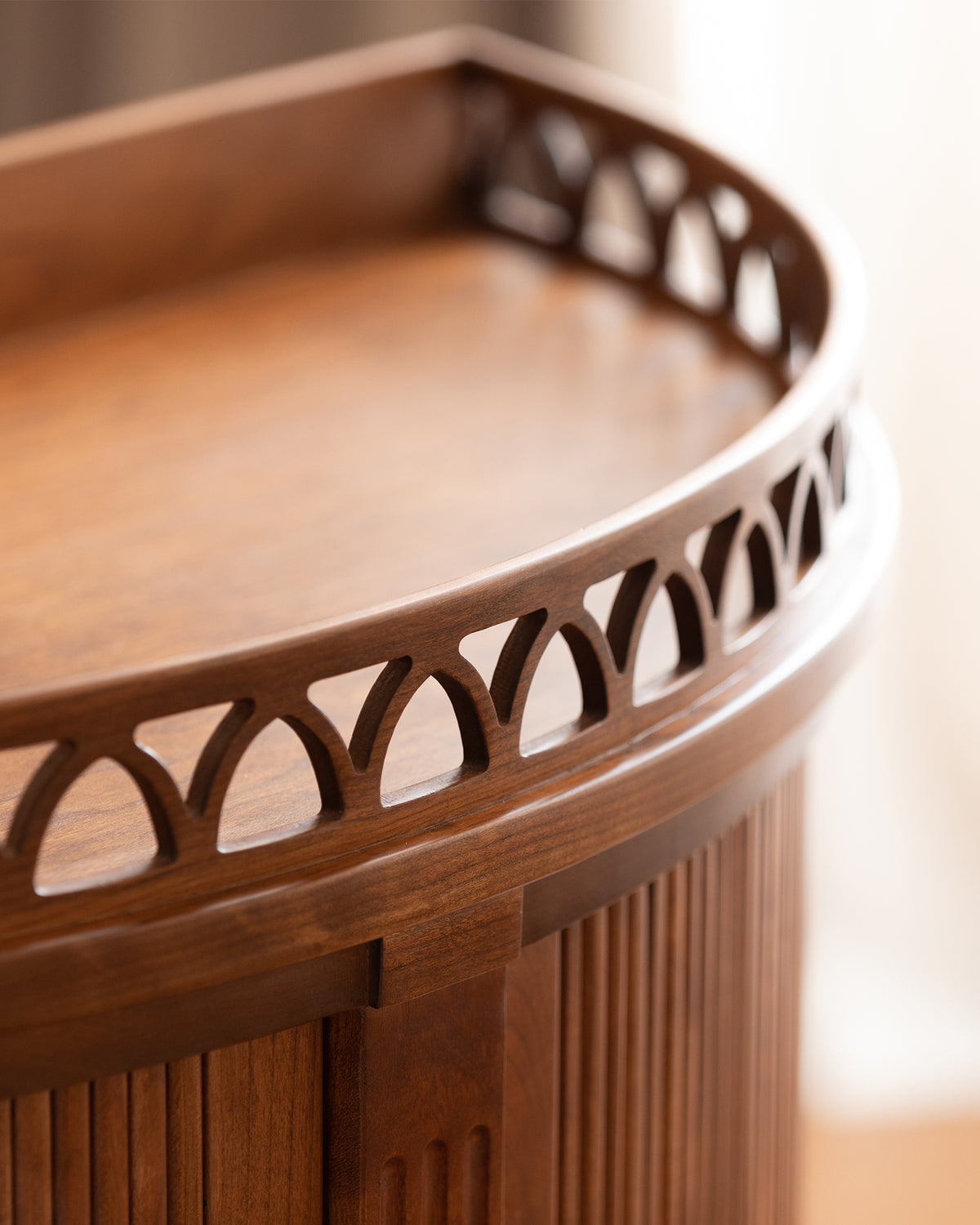 Vintage-Inspired Solid Wood Accent Cabinet