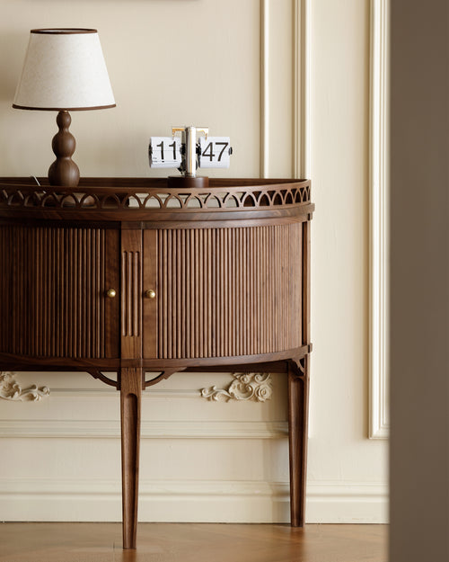 Vintage-Inspired Solid Wood Accent Cabinet